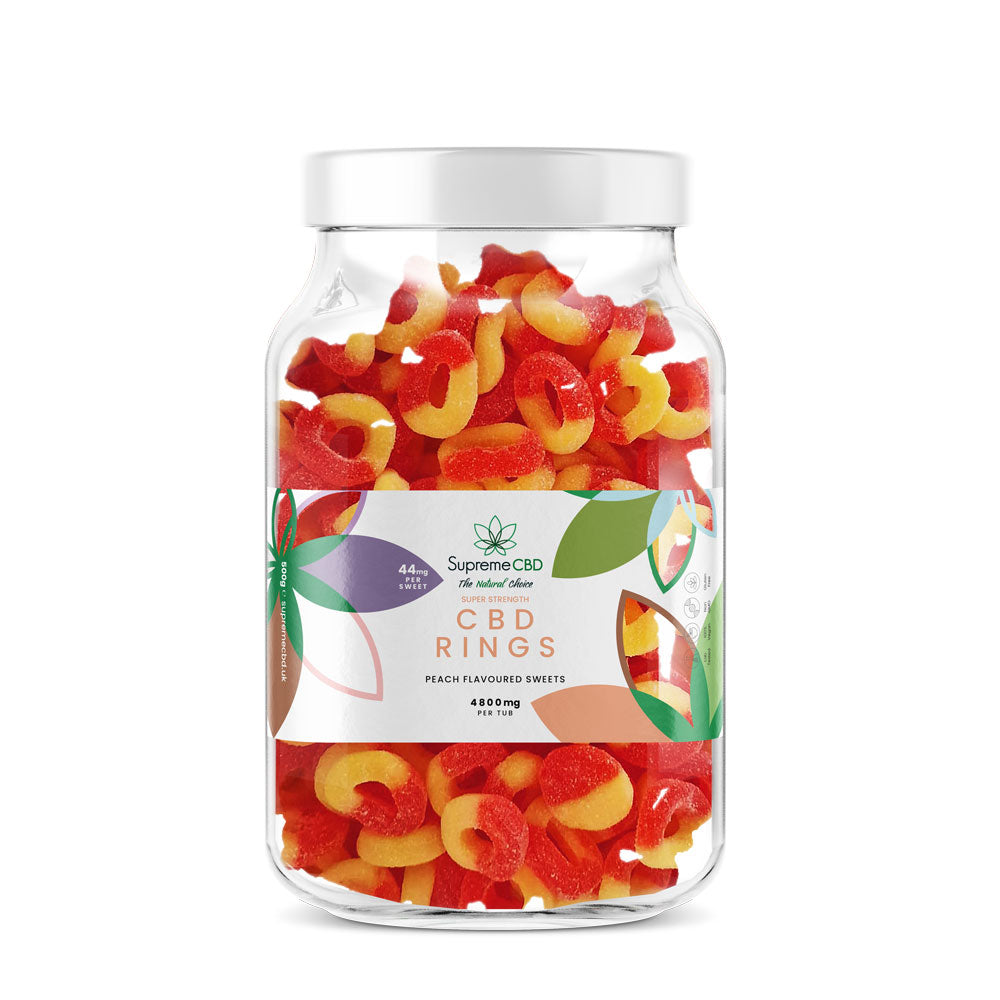 CBD Large Super Strength Peach Rings (4800mg)