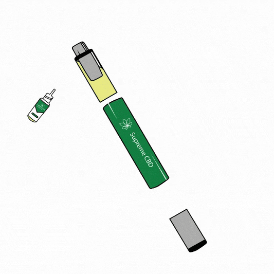 Supreme CBD – Pod Max: Rechargeable High-Performance CBD Vape Starter Kit with FREE 10ml Vape Juice